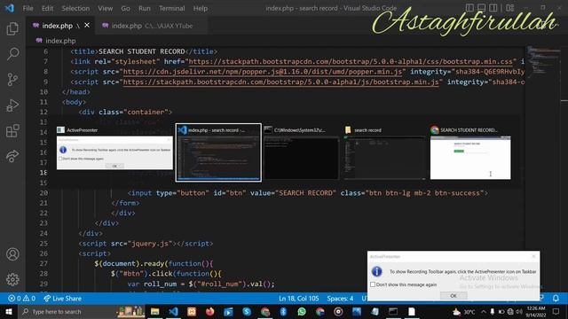Ajax  Live Data Search With jQuery PHP MYSQL || Visual Studio Code || URDU/ HINDI