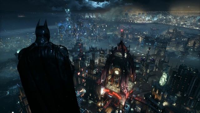 Wallpaper Engine - Batman Arkham Knight - Batman Overlooking Gotham from Wayne Tower смотреть онлайн