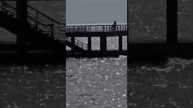 Espigón en el río de la Plata en reserva ecológica de la Costanera Norte, Buenos Aires, Argentina