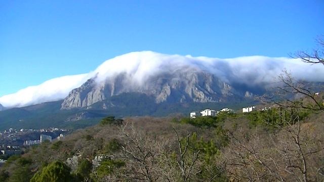 Бора в Крыму  Ай Петри Мисхорская гавань