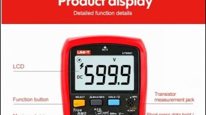 Цифровой мультиметр UNI T UNI T, тестер с ручной настройкой диапазона UT890C, UT890D +