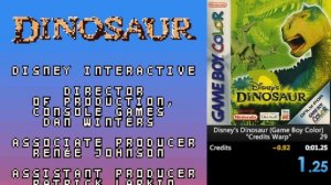 Disney's Dinosaur (GBC)  Credits Warp  in 1s 167ms