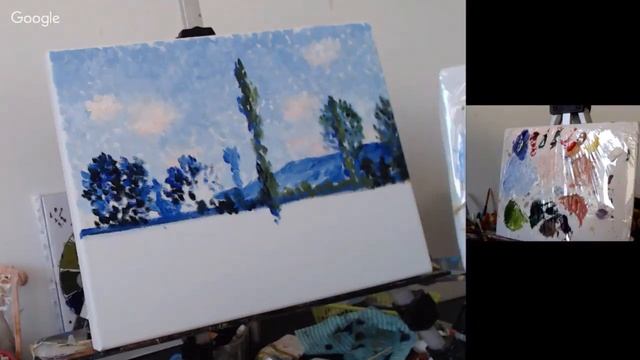 Татьяна Зубова. Пишем маслом маковое поле К. Моне | Oil painting Tatiana Zubova |Poppy field Monet