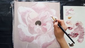 Как нарисовать цветок акрилом / Мастер класс / Картина акрилом / How to draw a flower acrylic