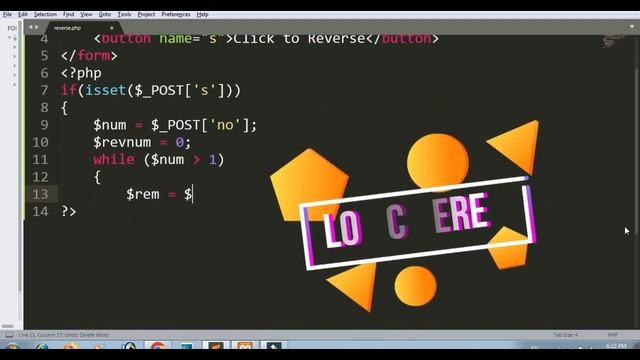 reverse number using php | php program to reverse number | how to reverse number in php | php basic