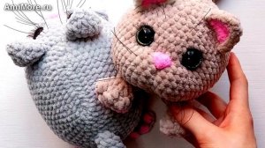 Амигуруми: схема Котик Лапусик. Игрушки вязаные крючком - Free crochet patterns.