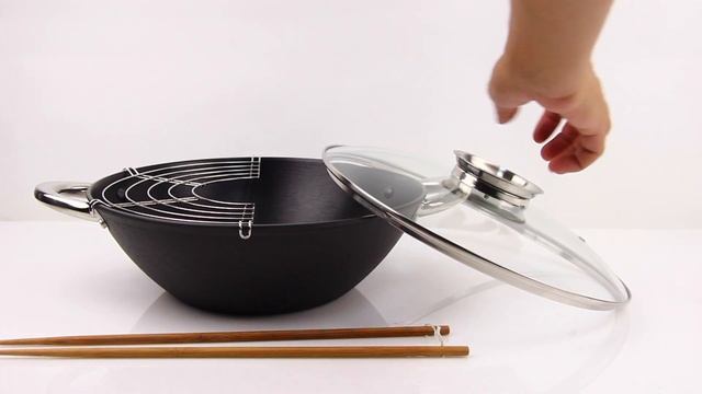 Казан RS\FW 9800-32/ 6пр. метал. /WOK 32см-5,6л./ ст.кр., + лопатка, сетка, 2 палочки смотреть онлайн