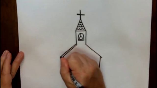 How to Draw a Church Step by Step Simple Easy Tutorial