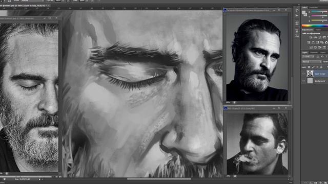 Хоакин Феникс (Joaquin Phoenix) portrait timelapse