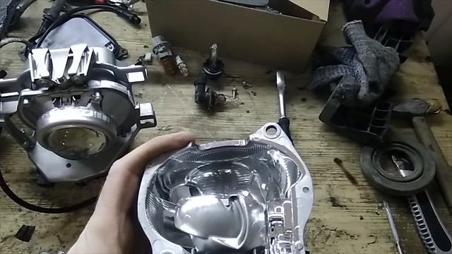 Тюнинг фар на Lexus GS 300 установка Bi Led модулей