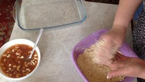 Ленивый насыпной пирог с вареньем