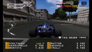 F1 2001 ps1 gameplay: Monaco - Jean Alesi (Expert)