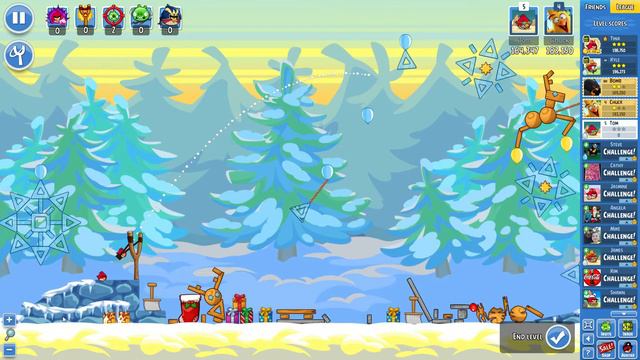 Angry Birds Friends on Facebook Hogidays Tournament Level 1 No Power Ups 3 Stars December 19 2016 смотреть онлайн