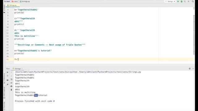 Python Tutorial | Strings as Data Types | Use Cases for different String Representations