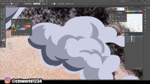 How To Draw Cartoon Smoke  !- Step By Step / Wiz Khalifa  (ADOBE ILLUSTRATOR)