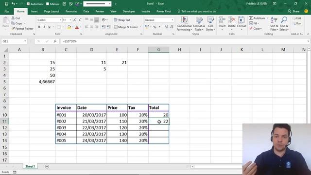 Excel - Basic operations and references