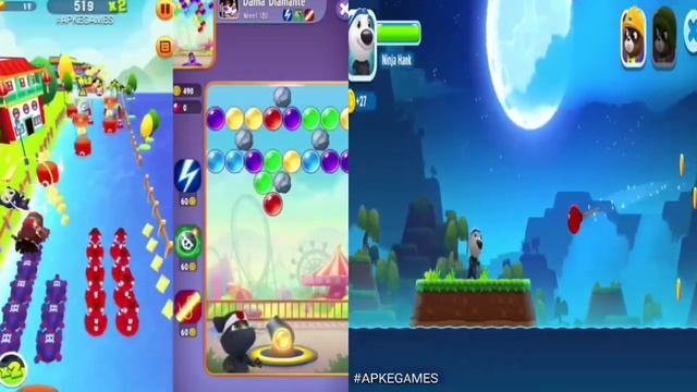 Talking Tom Jetski 3 vs Splash Force vs Bubble Shooter Ninja Tom vs Ninja Hank vs Ninja Ginger смотреть онлайн