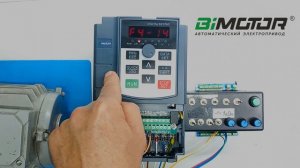 Управление частотным преобразователем BIMOTOR BIM-500 в прямом и обр направлении с помощью резистор