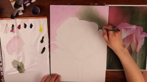 Как нарисовать розу маслом. Видео-урок "Розовая роза". Часть 1