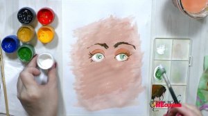 Как нарисовать портрет гуашью.