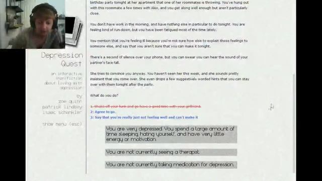 Free Play - Depression Quest смотреть онлайн