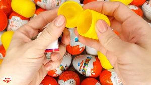 NEW!!! 300 Yummy Kinder Joy Surprise Egg Toys Opening A Lot Of Kinder Joy Chocolate ASMR #518