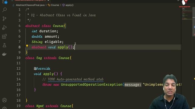 Abstract vs Final in Java смотреть онлайн