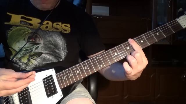 Очередной РИФ на электрогитаре для начинающих смотреть онлайн