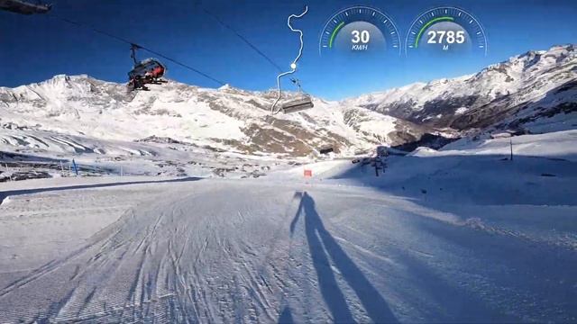 Skiing at Saas-Fee - Switzerland смотреть онлайн
