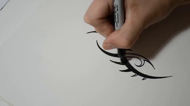 Drawing a Simple Tribal Tattoo Design смотреть онлайн