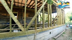 Реконструкция старого деревянного дома. Монтаж каркасной пристройки. Ч.2