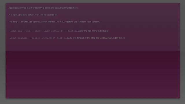 Restore deleted file with history in git смотреть онлайн