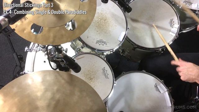 Moving Paradiddles Around The Kit - Directional Stickings Part 3: Paradiddles смотреть онлайн