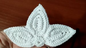 Лепесток, листик крючком, подробное видео для начинающих.