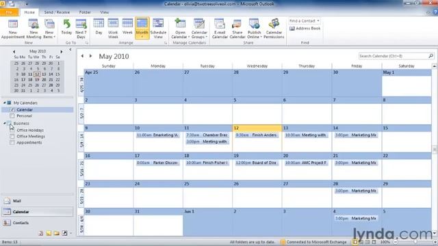Outlook Tutorial - How to work with multiple calendars смотреть онлайн