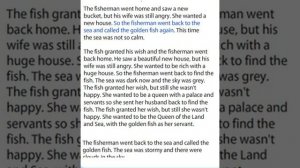 The Fisherman and the Fish (Text) Excel 5 Module 6a