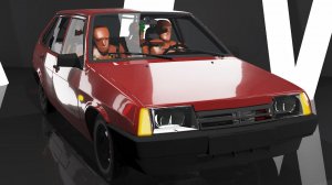 ВАЗ 2109 краш-тест с манекенами в игре BeamNG.drive
