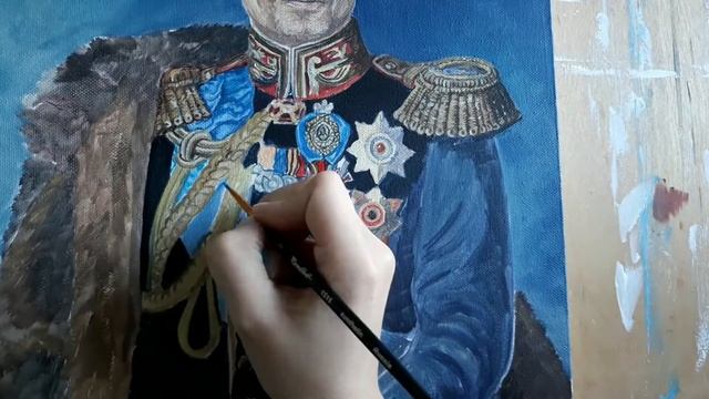Как нарисовать портрет по фото. Портрет акрилом.