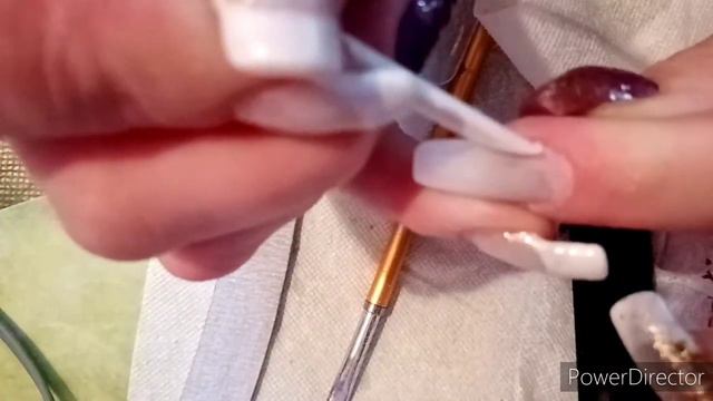 Наращивание на верхние формы, покрытие гель лаком, коррекция ногтя 💅🌺