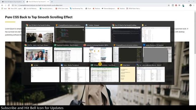 Scroll Top Button Smooth Scrolling using html and css | csPoint web designing tutorials