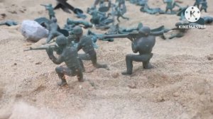 Army Men:Grey army bunkers assault (plastic army men stopmotion)