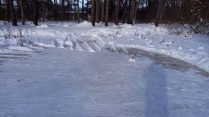 ...Делаем каток на пруду...