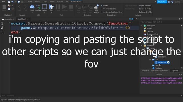 How to make an FOV Gui (Roblox Scripting Tutorial) смотреть онлайн