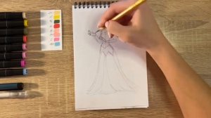 Как нарисовать спящую красавицу и скетч маркерами | Рисунок для детей, поэтапно и легко