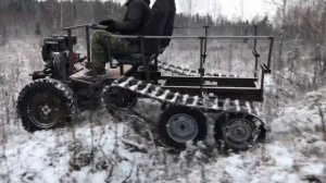 Полугусеничный вездеход - испытания