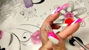 Наращивание ногтей на Верхние Формы//подложки из жидкого геля.яркий ? летний дизайн