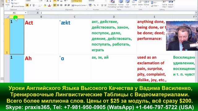 Открытый Урок Английского №1, Денис, Россия, Ставим Звуки на Простых Словах, Фонетика, Нужный Слова смотреть онлайн