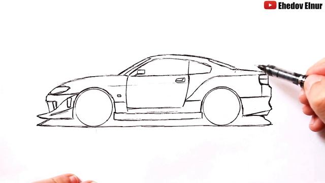 Как нарисовать крутую машину | car drawing смотреть онлайн