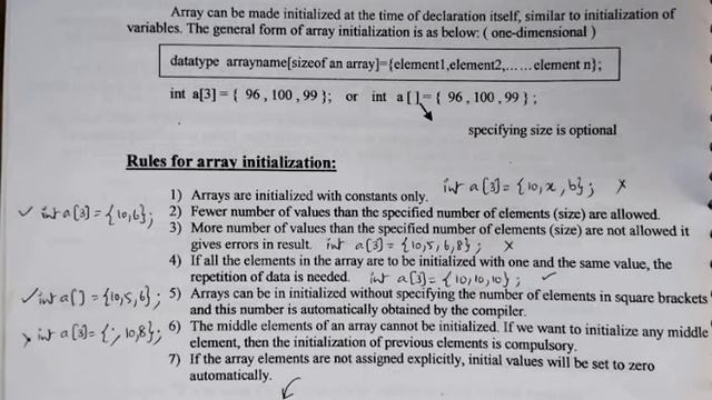 array initialization in C 1 D смотреть онлайн