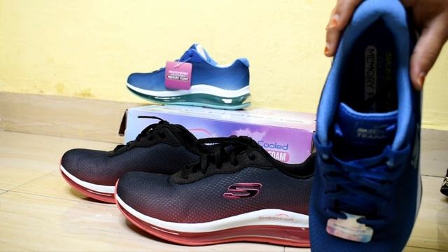 Skechers Air element 2.0 Unboxing and review | Skech Air cooled memory foam training shoes review смотреть онлайн
